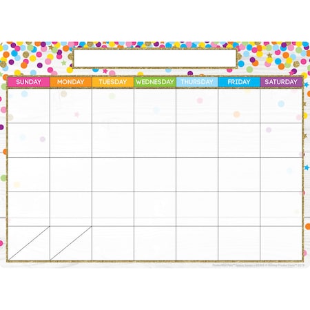 Smart Poly Single Sided PosterMat Pals, Calendar Confetti Style
